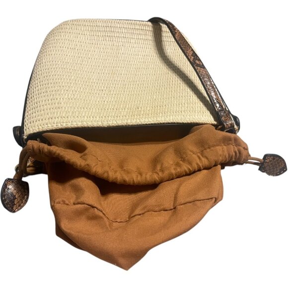 Snakeskin Mini Bucket Bag w/drawstring top! - Picture 6 of 14